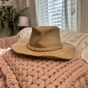 Minnetonka Suede Braided Band Fedora Hat - Men